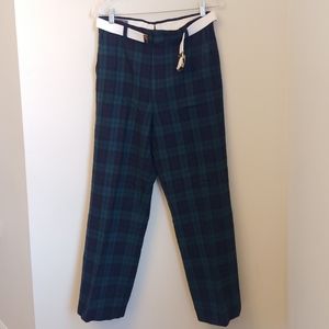 VTG Pendleton Plaid Wool Blue Green Trouser Pants